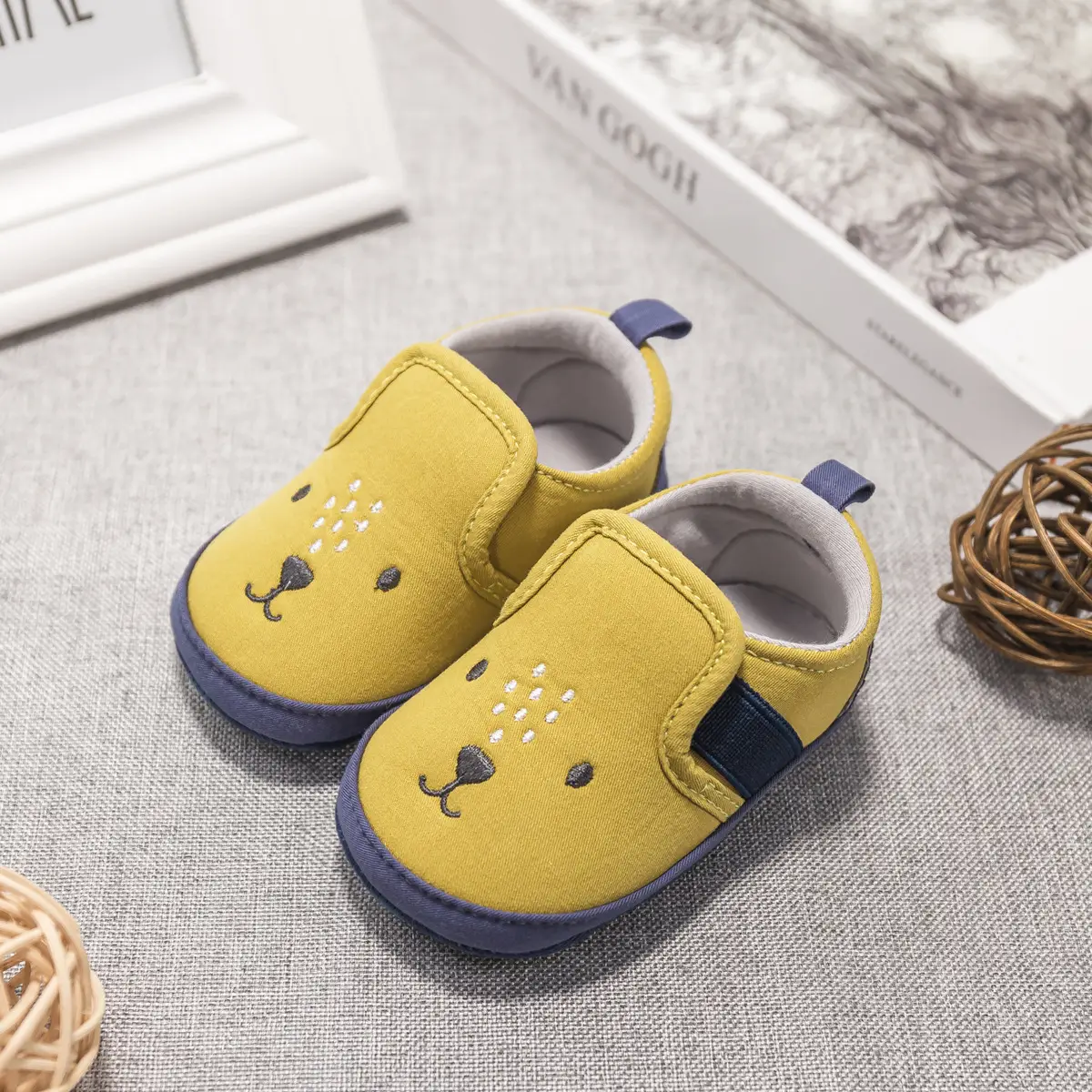 Baby Boy Cartoon Slip-On Shoes 0-1Yr