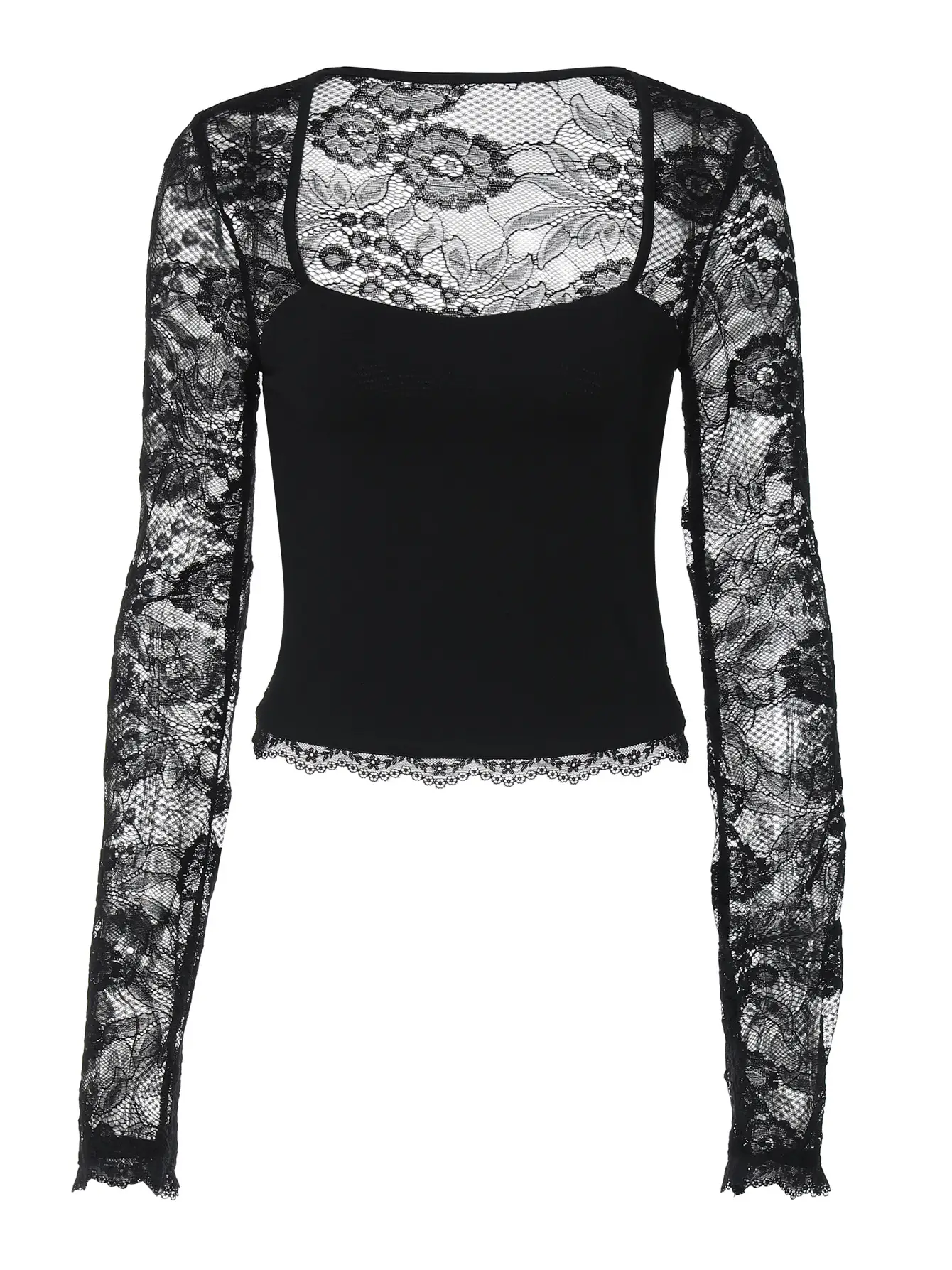 Maroon Lace Long Sleeve Top for Women 2025 - Image 12
