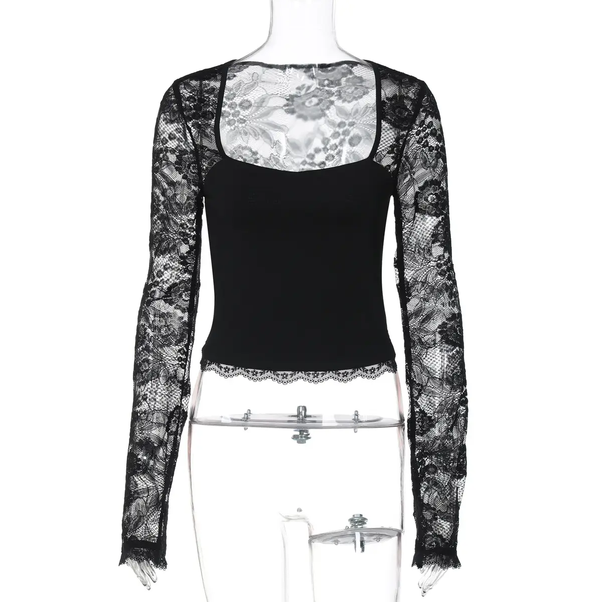 Maroon Lace Long Sleeve Top for Women 2025 — feature 34