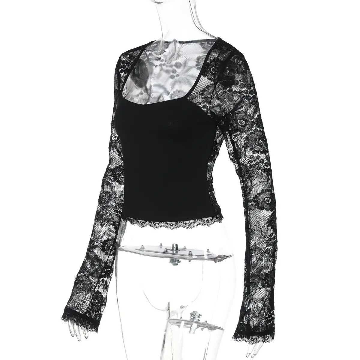 Maroon Lace Long Sleeve Top for Women 2025 — feature 35