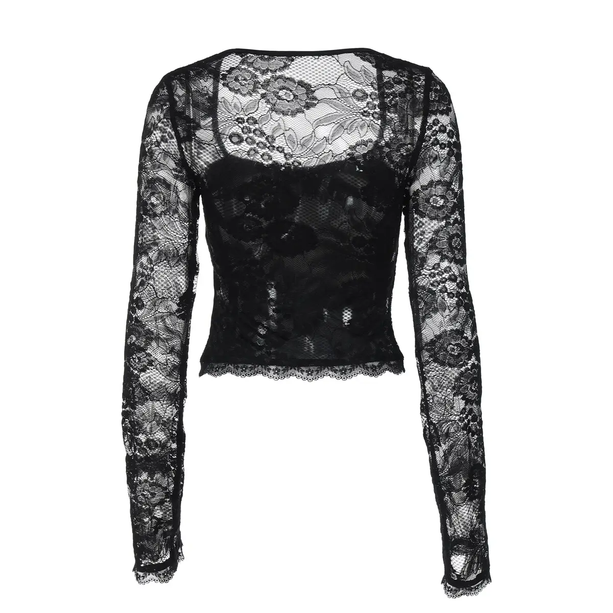 Maroon Lace Long Sleeve Top for Women 2025 — feature 46