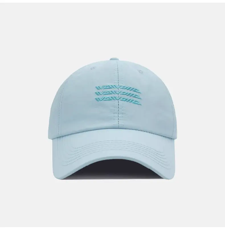 Light Blue Embroidered Baseball Cap for Men Women Summer Sun Protection — feature 5
