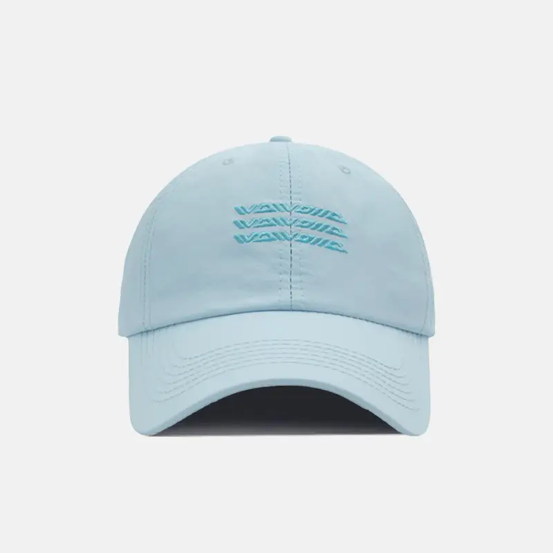 Light Blue Embroidered Baseball Cap for Men Women Summer Sun Protection - Image 4