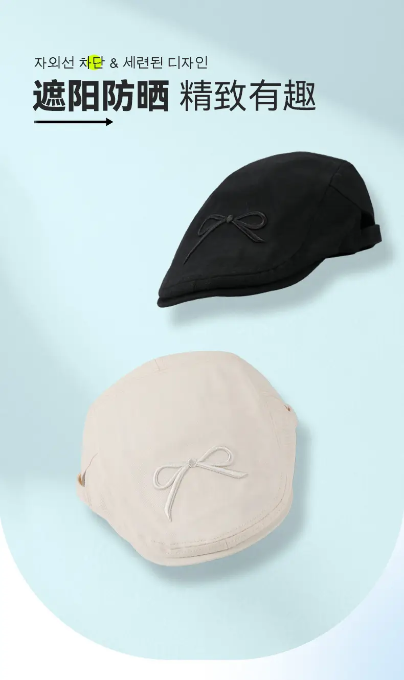 2025 Korean Ins Bow Forward Hat for Girls — feature 6