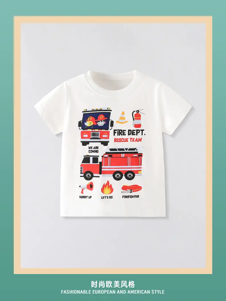 White Pure Cotton Short Sleeve T-Shirt for Boys — feature 2