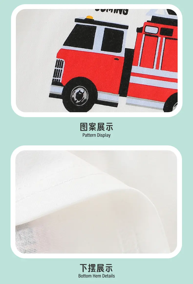 White Pure Cotton Short Sleeve T-Shirt for Boys — feature 8