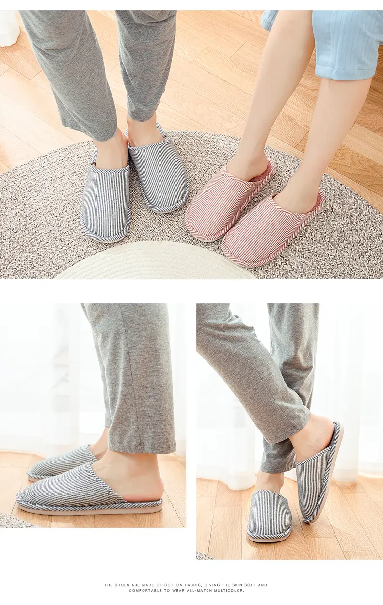 Cotton Slippers with Thick Soles for Women, Autumn and Winter Indoor Warm Home Shoes, Couple Slippers, Men's Winter Shoes, Home Leisure Shoes — feature 14