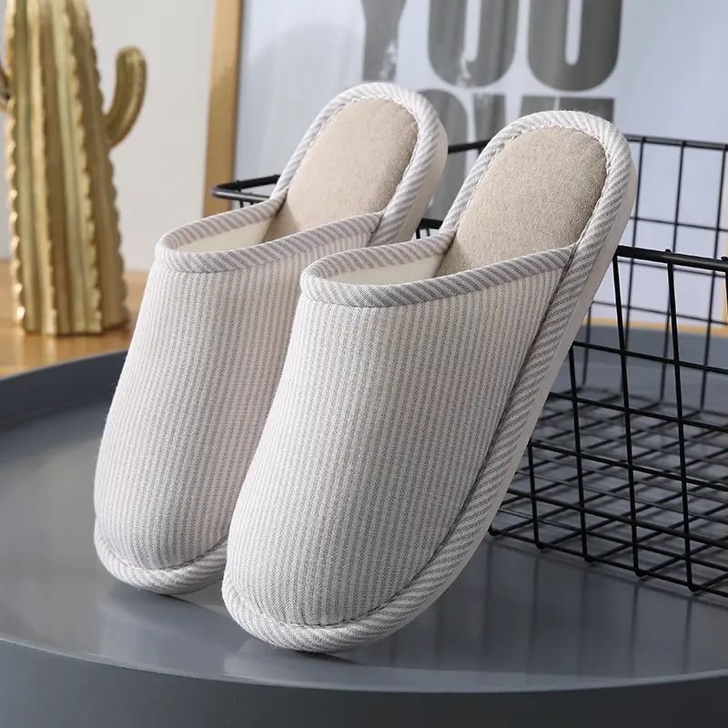 Cotton Slippers with Thick Soles for Women, Autumn and Winter Indoor Warm Home Shoes, Couple Slippers, Men's Winter Shoes, Home Leisure Shoes - Image 2