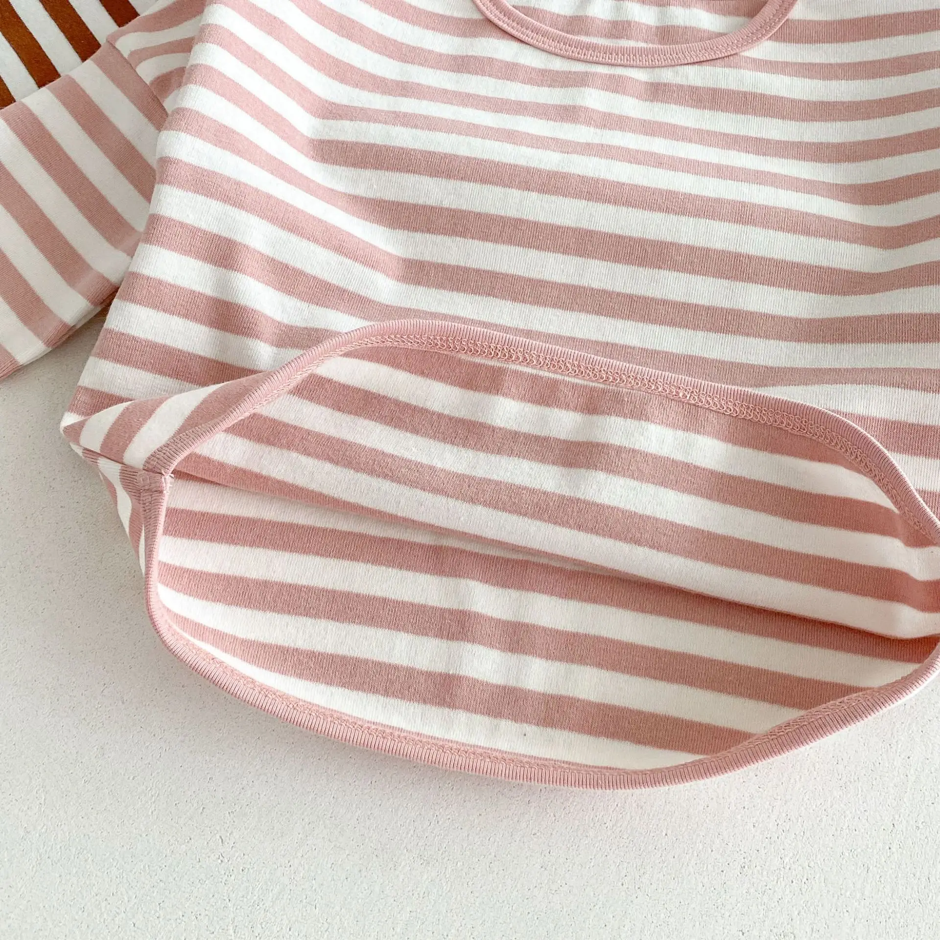 Children Striped T-Shirt Boys Girls Off Shoulder Spring Autumn — feature 20