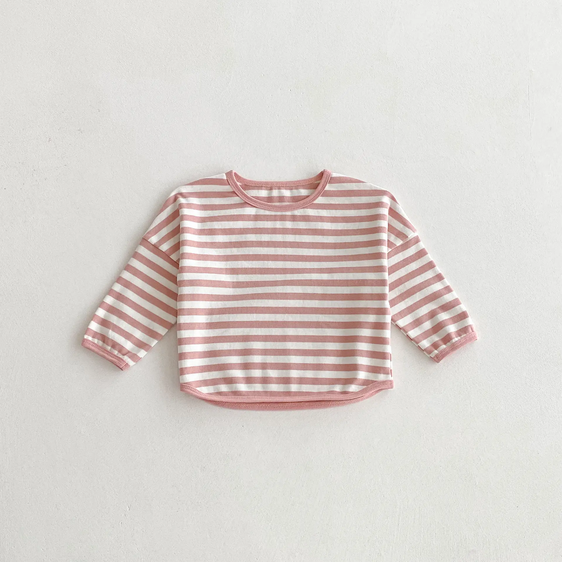 Children Striped T-Shirt Boys Girls Off Shoulder Spring Autumn — feature 30