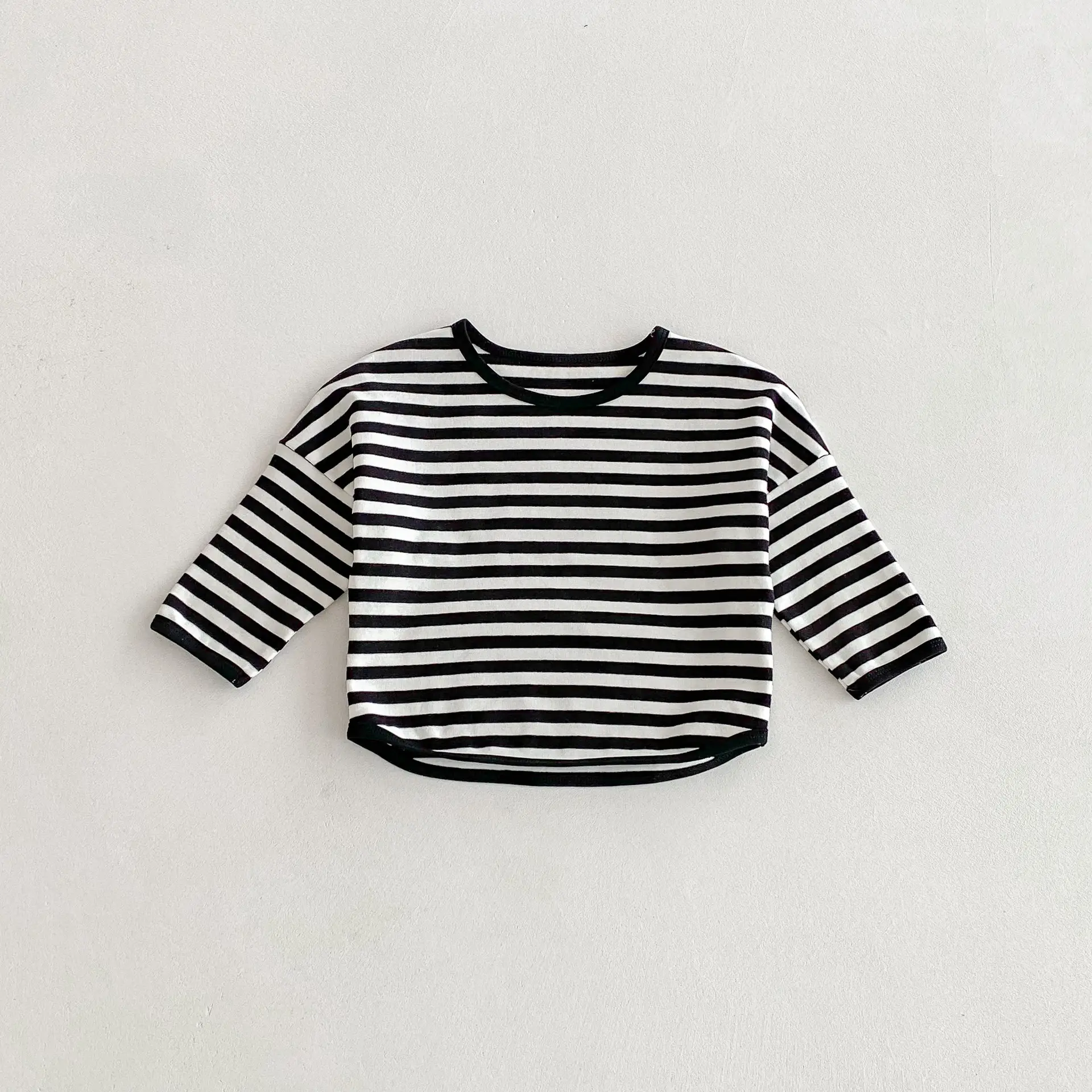 Children Striped T-Shirt Boys Girls Off Shoulder Spring Autumn — feature 32