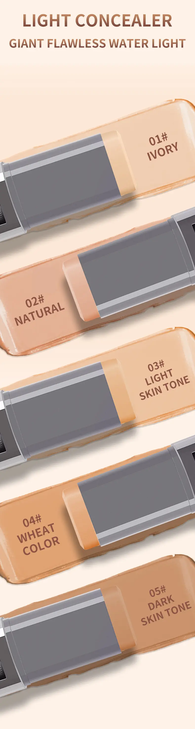 Ocheal Cross-Border Concealer Foundation Stick Cream Liquid Concealer Acne Marks Dark Circles Tattoo Foundation — feature 5