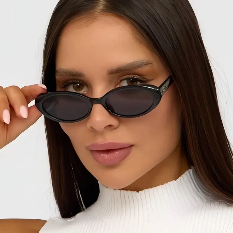 Retro Oval Sunglasses Black Cross-Border Summer Outdoor - Image 9
