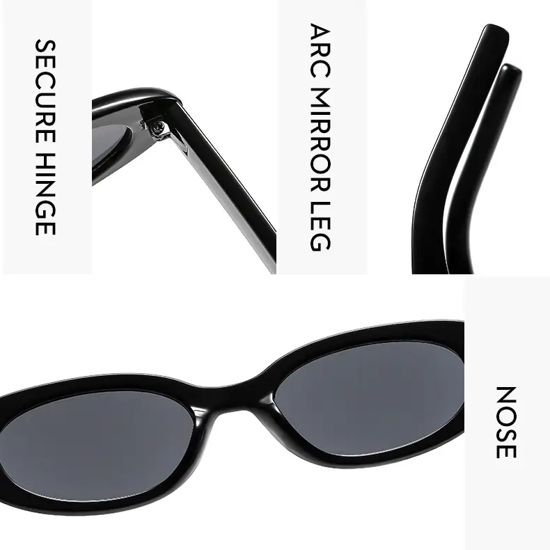 Retro Oval Sunglasses Black Cross-Border Summer Outdoor — feature 10