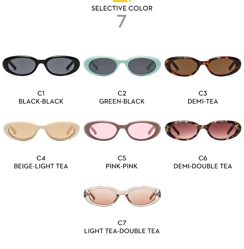 Retro Oval Sunglasses Black Cross-Border Summer Outdoor — feature 12