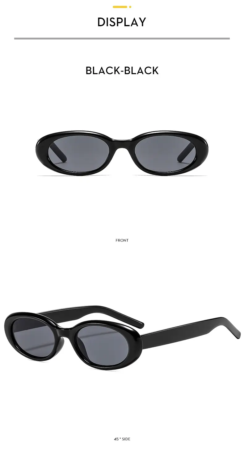 Retro Oval Sunglasses Black Cross-Border Summer Outdoor — feature 13