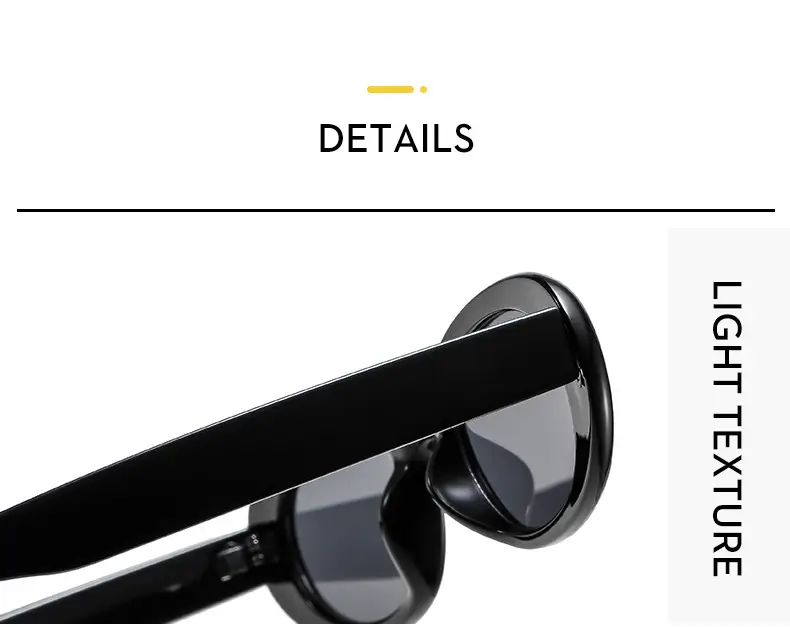 Retro Oval Sunglasses Black Cross-Border Summer Outdoor — feature 9