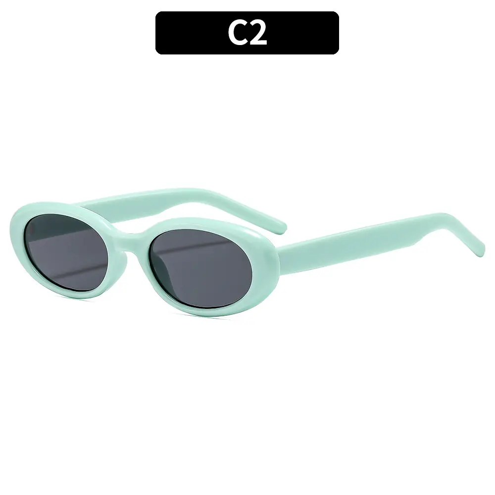 Retro Oval Sunglasses Black Cross-Border Summer Outdoor - Image 2