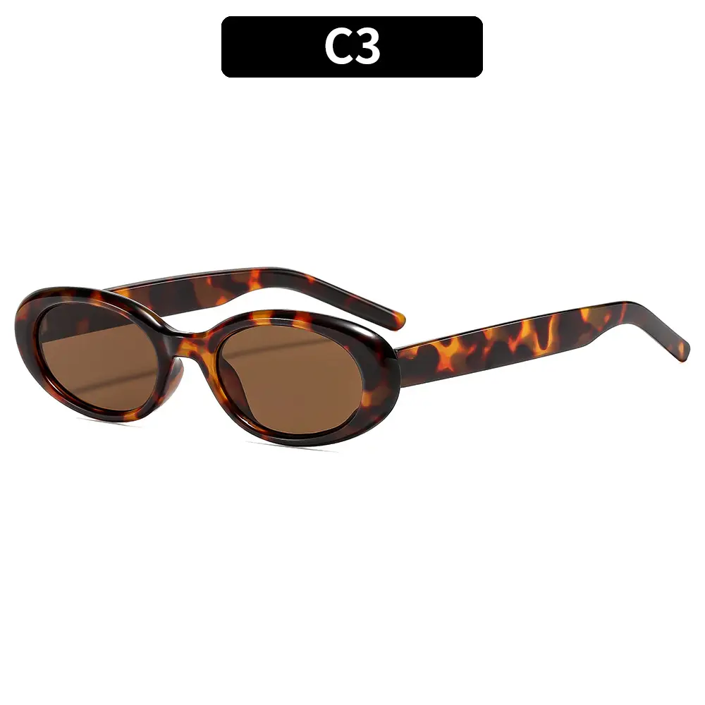 Retro Oval Sunglasses Black Cross-Border Summer Outdoor - Image 3
