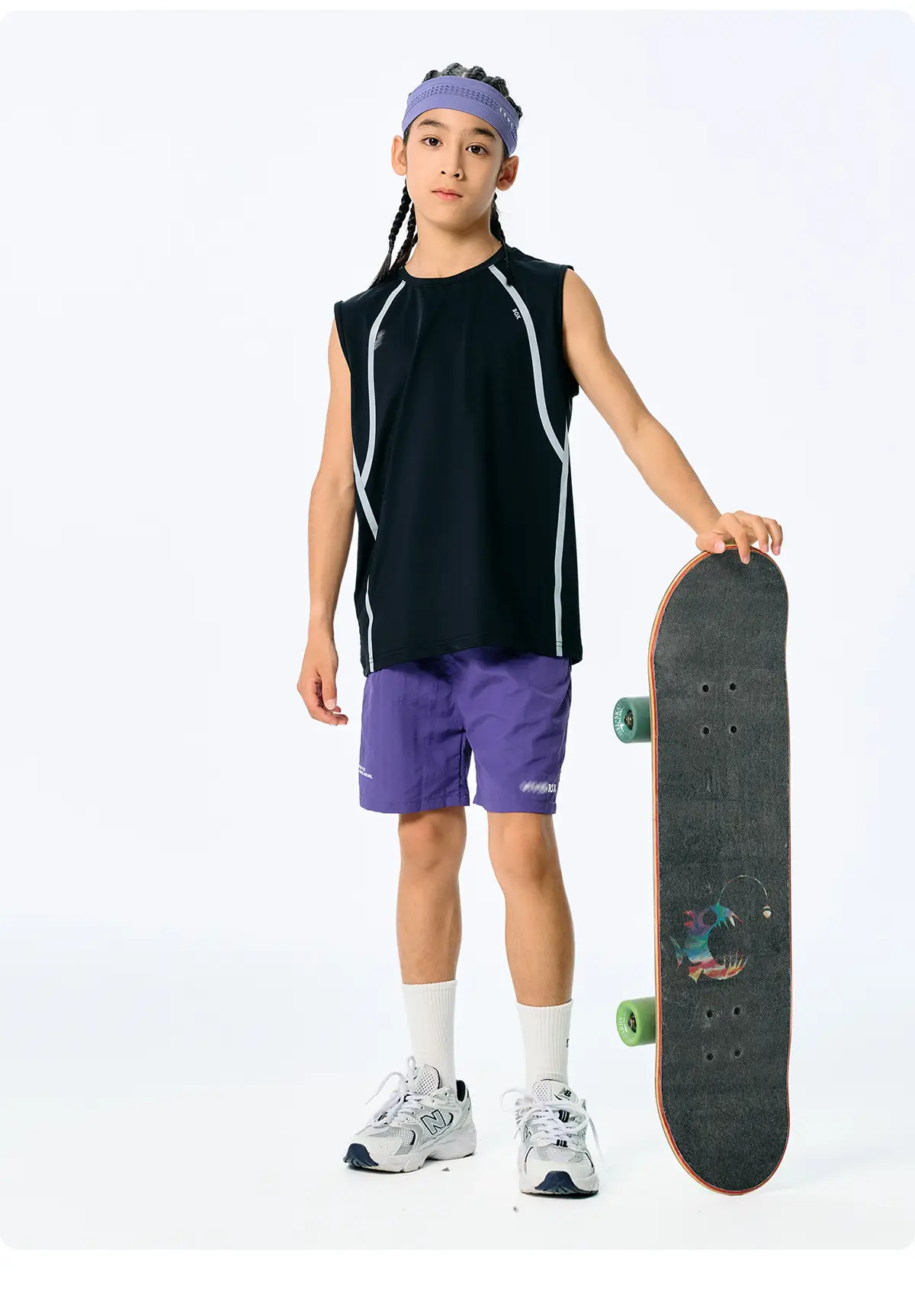 Kids Sleeveless Vest Light Blue Quick-Dry Summer Wear — feature 18