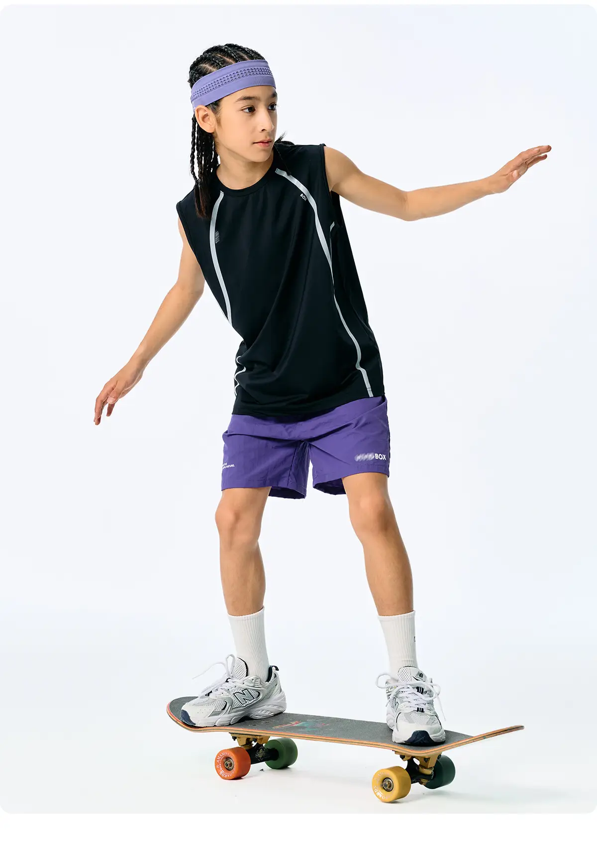 Kids Sleeveless Vest Light Blue Quick-Dry Summer Wear — feature 19