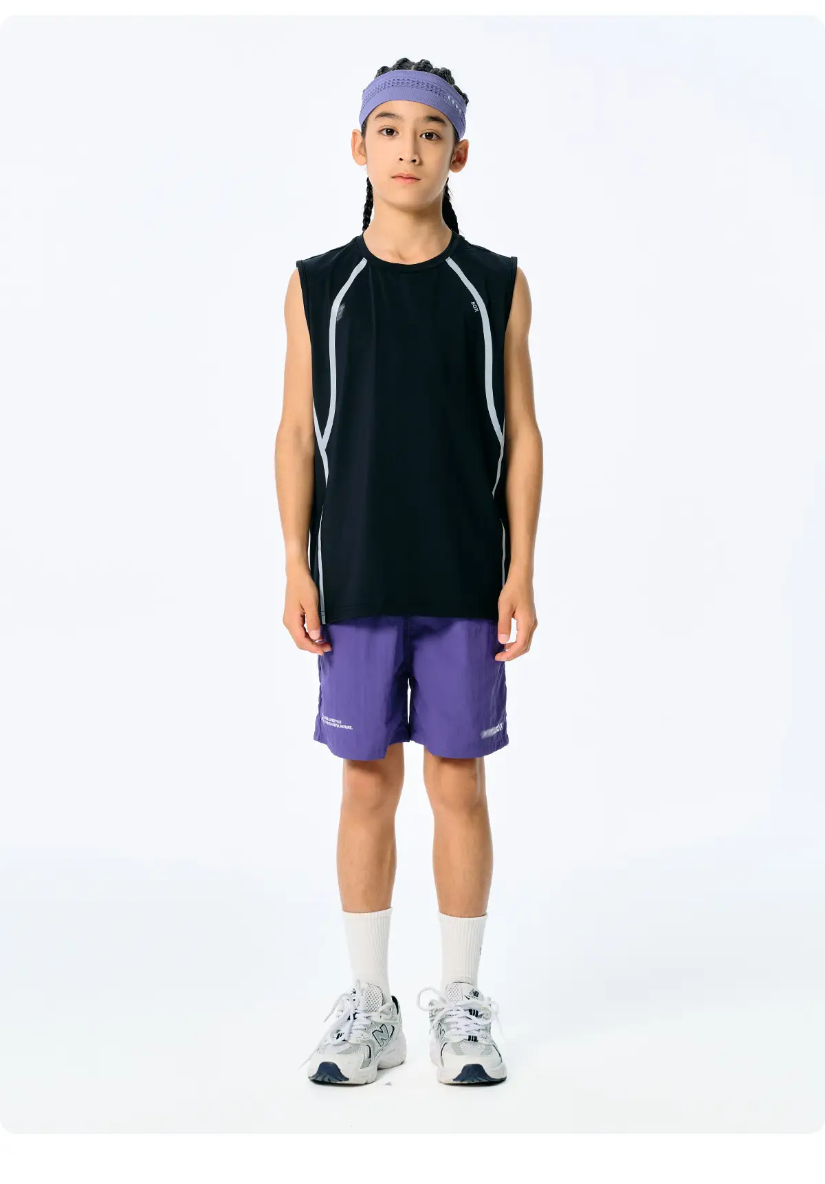 Kids Sleeveless Vest Light Blue Quick-Dry Summer Wear — feature 21