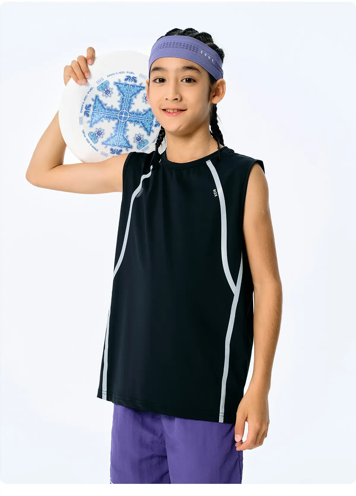 Kids Sleeveless Vest Light Blue Quick-Dry Summer Wear — feature 22