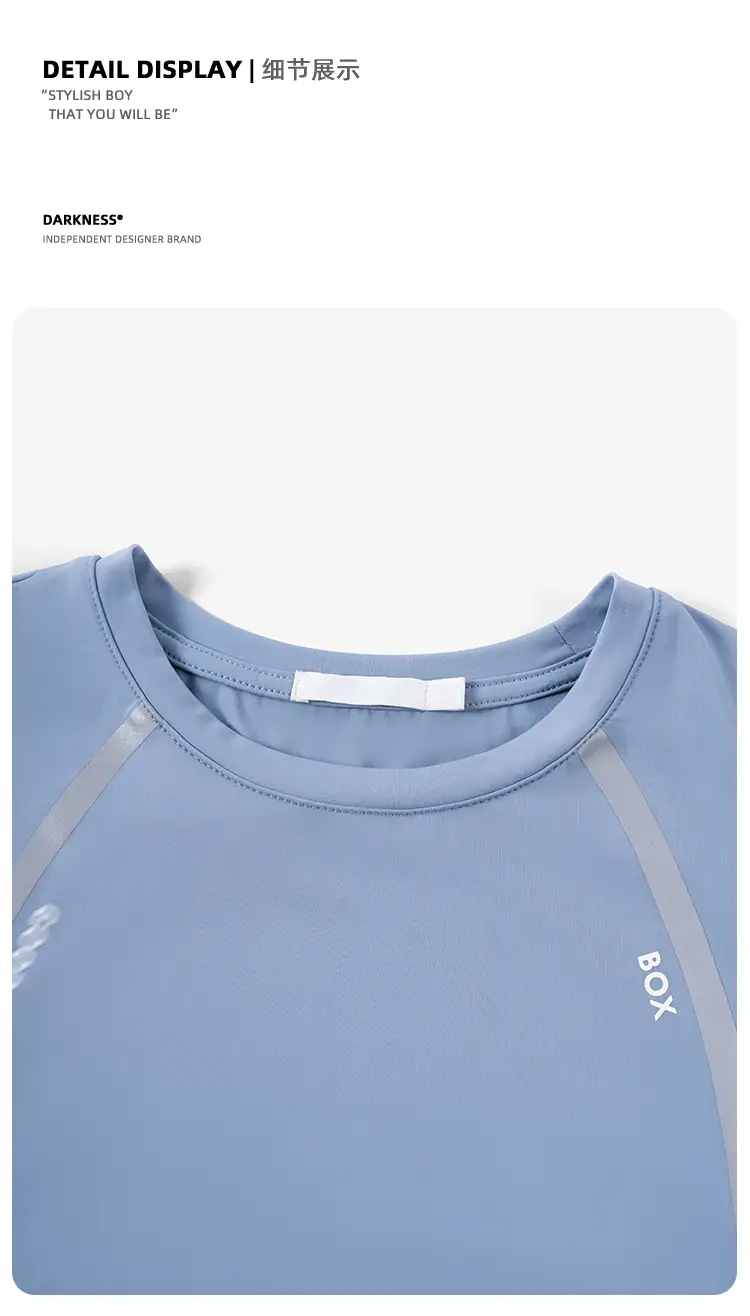 Kids Sleeveless Vest Light Blue Quick-Dry Summer Wear — feature 29