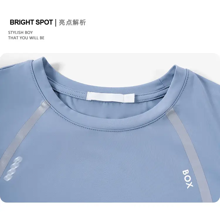 Kids Sleeveless Vest Light Blue Quick-Dry Summer Wear — feature 5