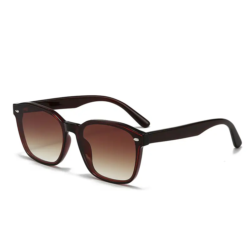 Men Women Square Frame Anti-UV Sunglasses Black - Image 4