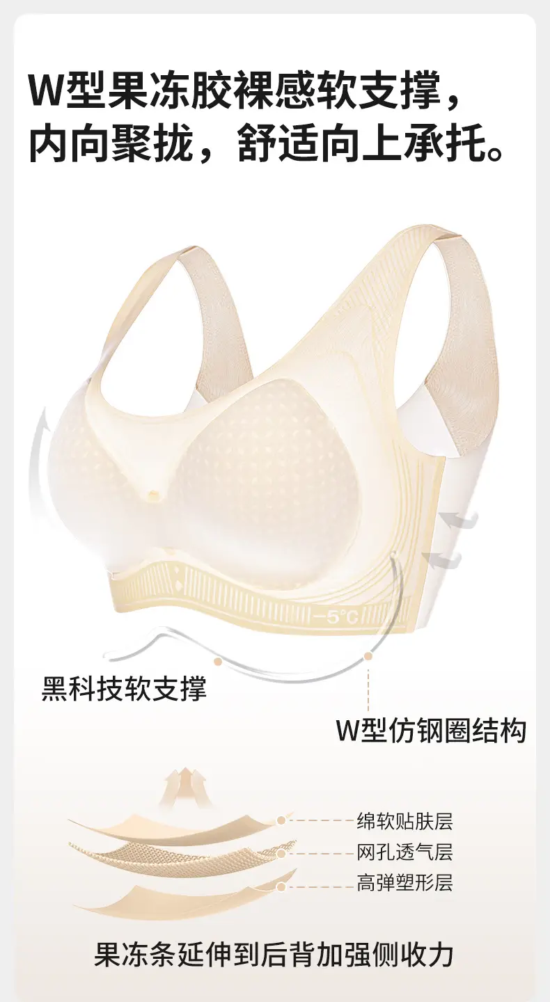 Summer Thin Quick-Drying Cool Women's Underwear Seamless Ice Silk Breathable Quick-Drying Bra Invisible Sports Vest Bra — feature 2