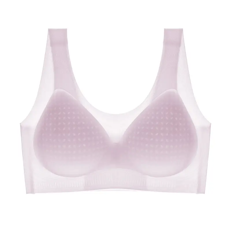 Summer Thin Quick-Drying Cool Women's Underwear Seamless Ice Silk Breathable Quick-Drying Bra Invisible Sports Vest Bra