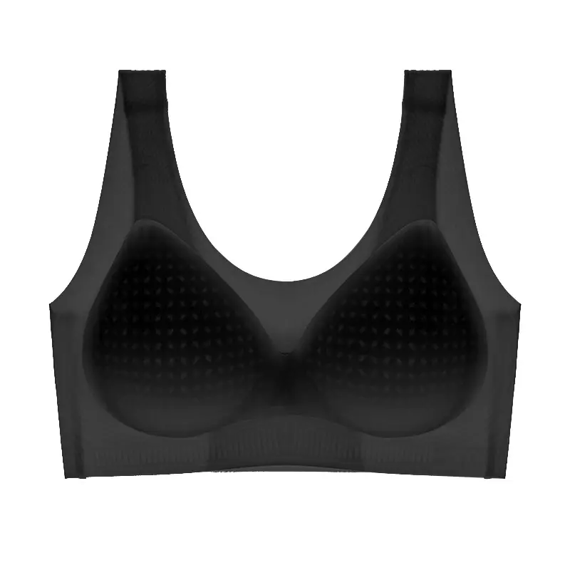 Summer Thin Quick-Drying Cool Women's Underwear Seamless Ice Silk Breathable Quick-Drying Bra Invisible Sports Vest Bra