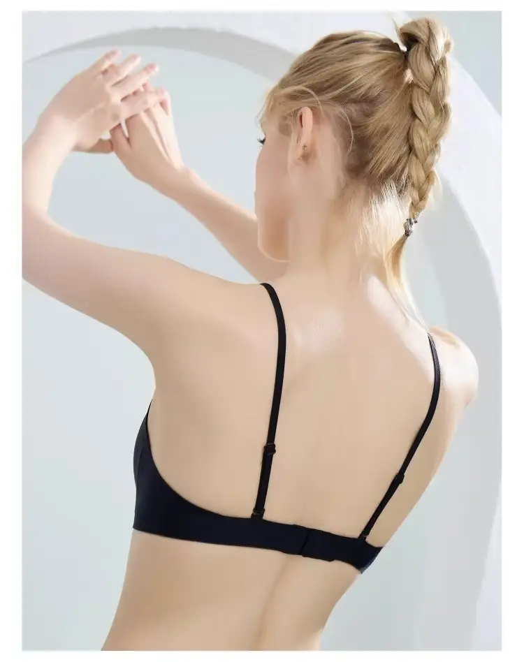 Seamless French Triangle Cup Intimates for Women, One-Piece Double-Breasted Comfortable Wire-Free Sexy Cut Out Breathable Bra — feature 24