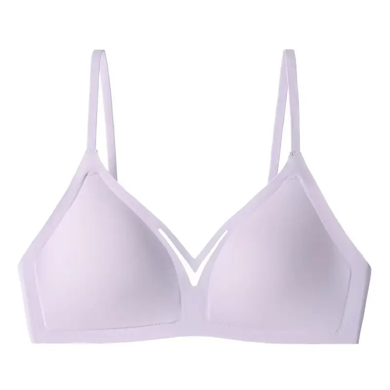 Seamless French Triangle Cup Intimates for Women, One-Piece Double-Breasted Comfortable Wire-Free Sexy Cut Out Breathable Bra