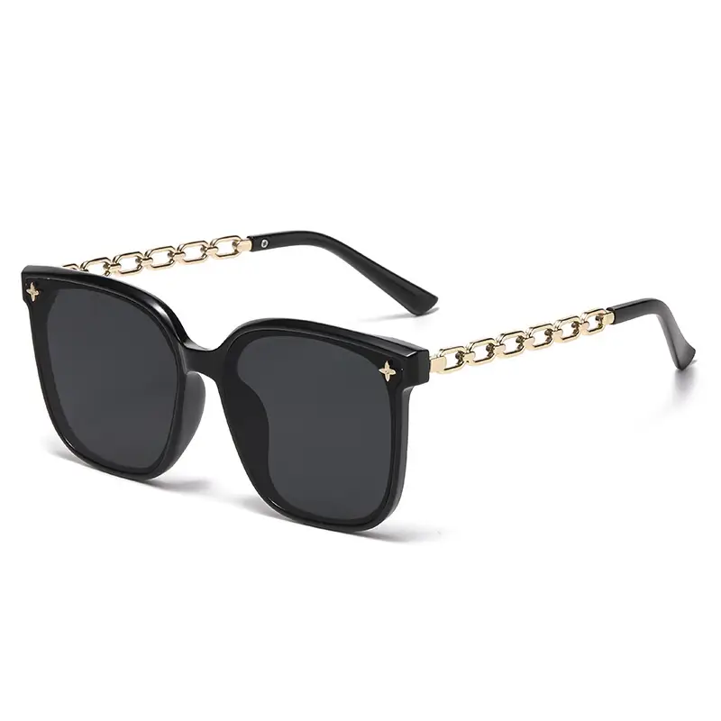 Women Sunglasses with Chain Temples & Polarized Design