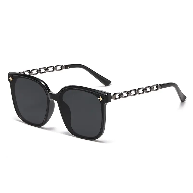 Women Sunglasses with Chain Temples & Polarized Design