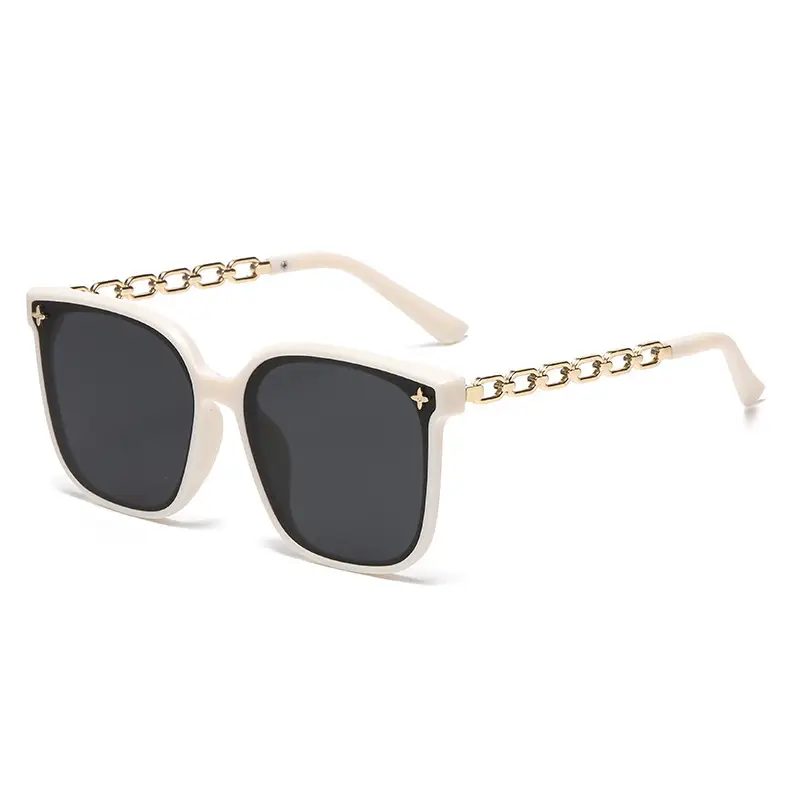 Women Sunglasses with Chain Temples & Polarized Design