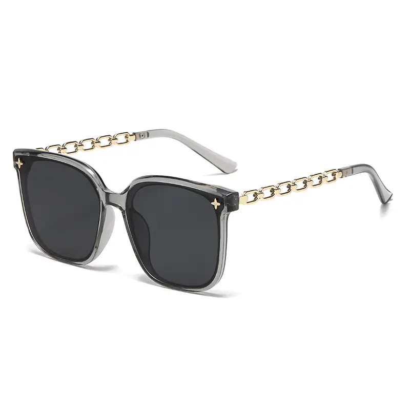 Women Sunglasses with Chain Temples & Polarized Design