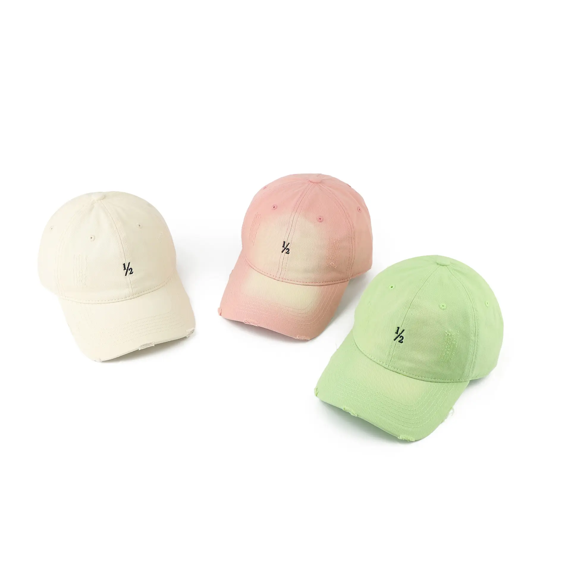 Red Vintage Distressed Baseball Cap for Women — feature 17