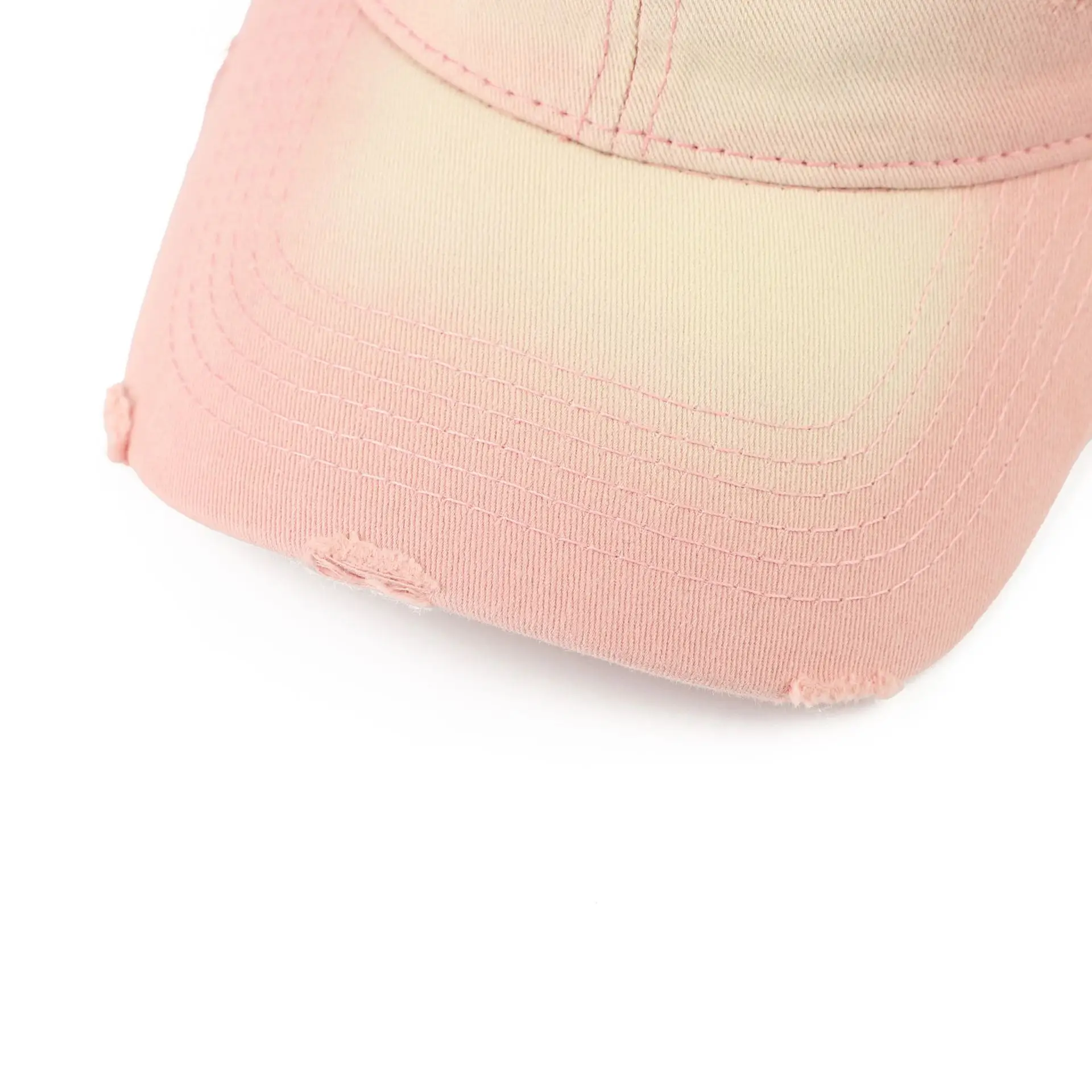 Red Vintage Distressed Baseball Cap for Women — feature 21