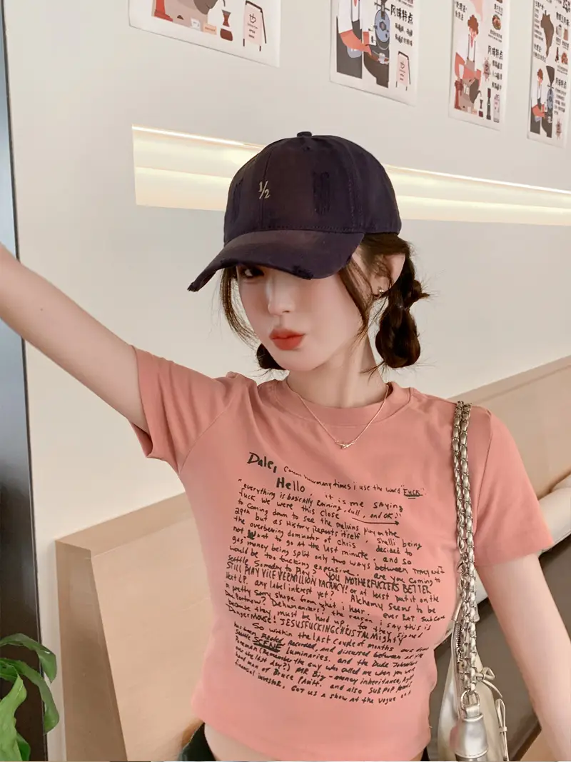 Red Vintage Distressed Baseball Cap for Women — feature 8