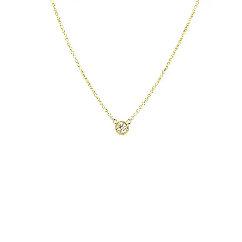 Single Diamond Zircon Necklace for Women - Image 6