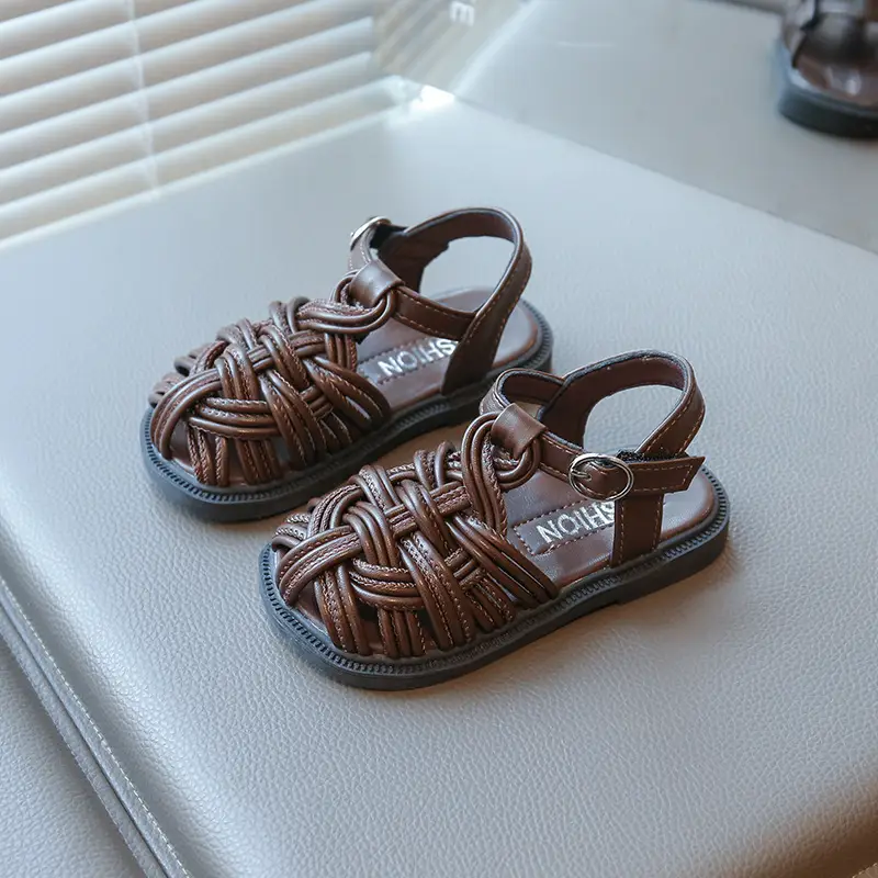 Baby Girl Woven Sandals Closed-Toe Summer - Image 5