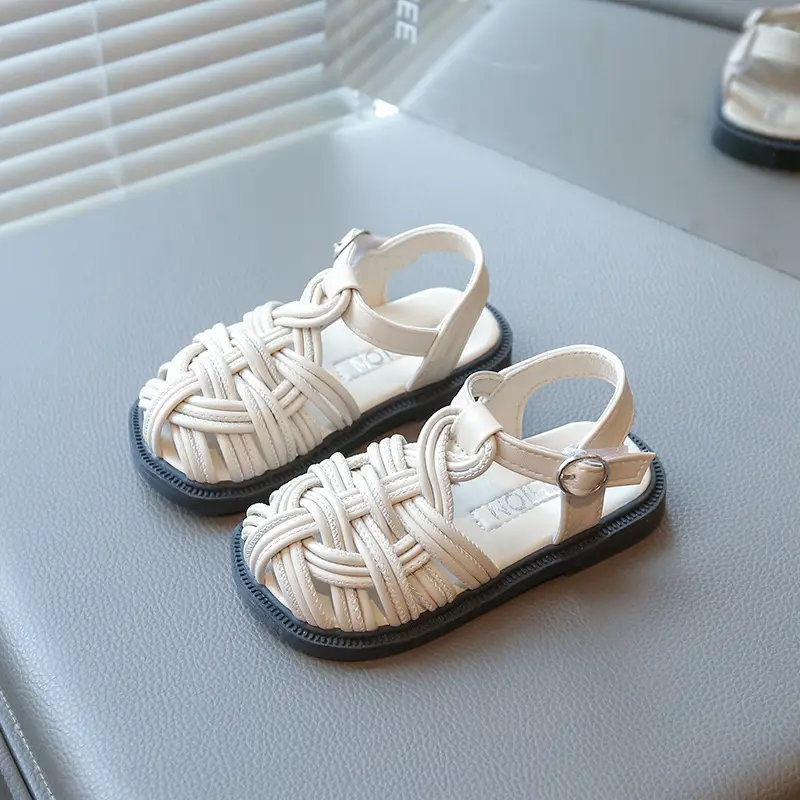 Baby Girl Woven Sandals Closed-Toe Summer - Image 6