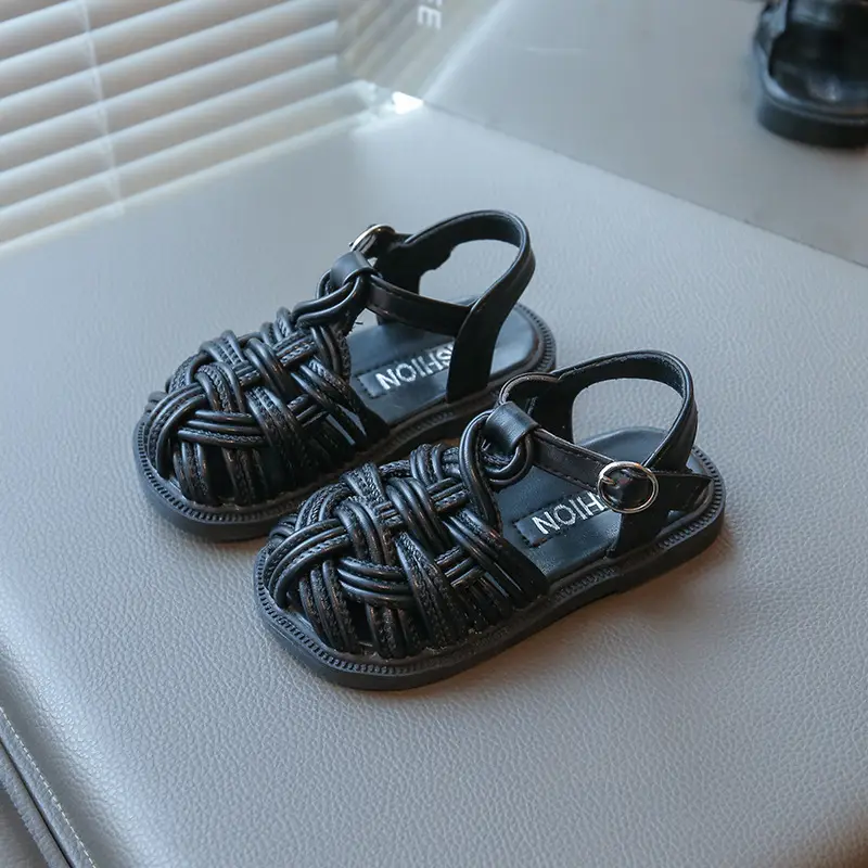 Baby Girl Woven Sandals Closed-Toe Summer - Image 7