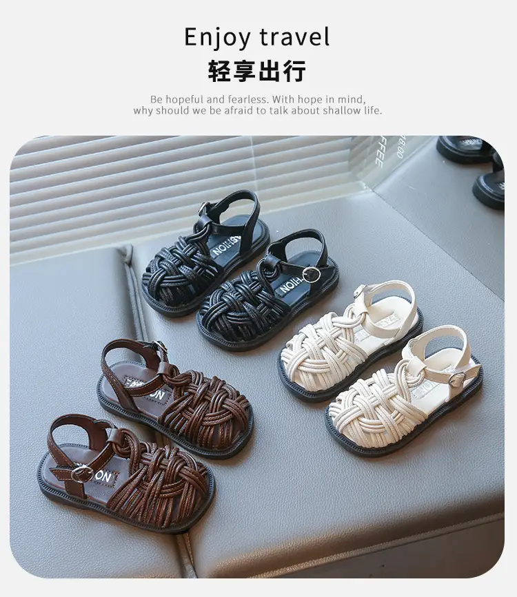 Baby Girl Woven Sandals Closed-Toe Summer — feature 1