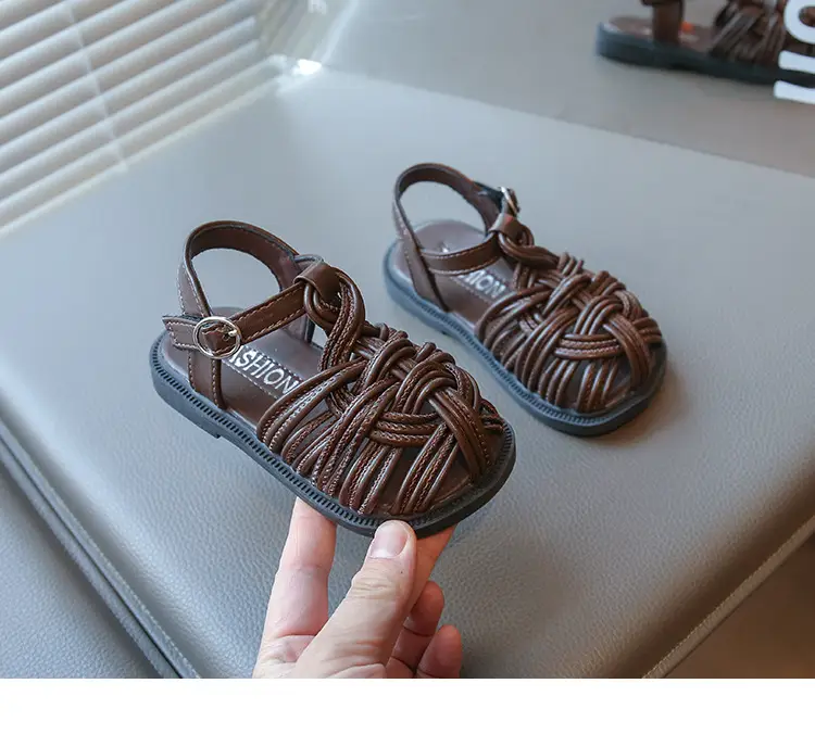 Baby Girl Woven Sandals Closed-Toe Summer — feature 12