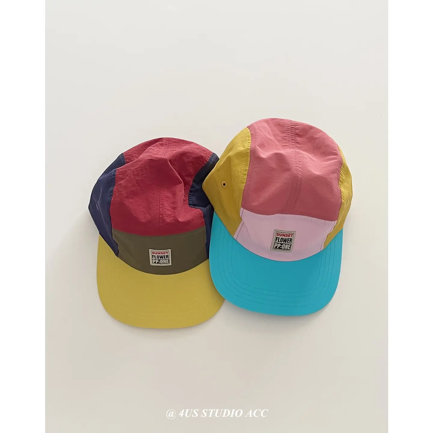Japanese Style Retro Color Blocking Cap for Women
