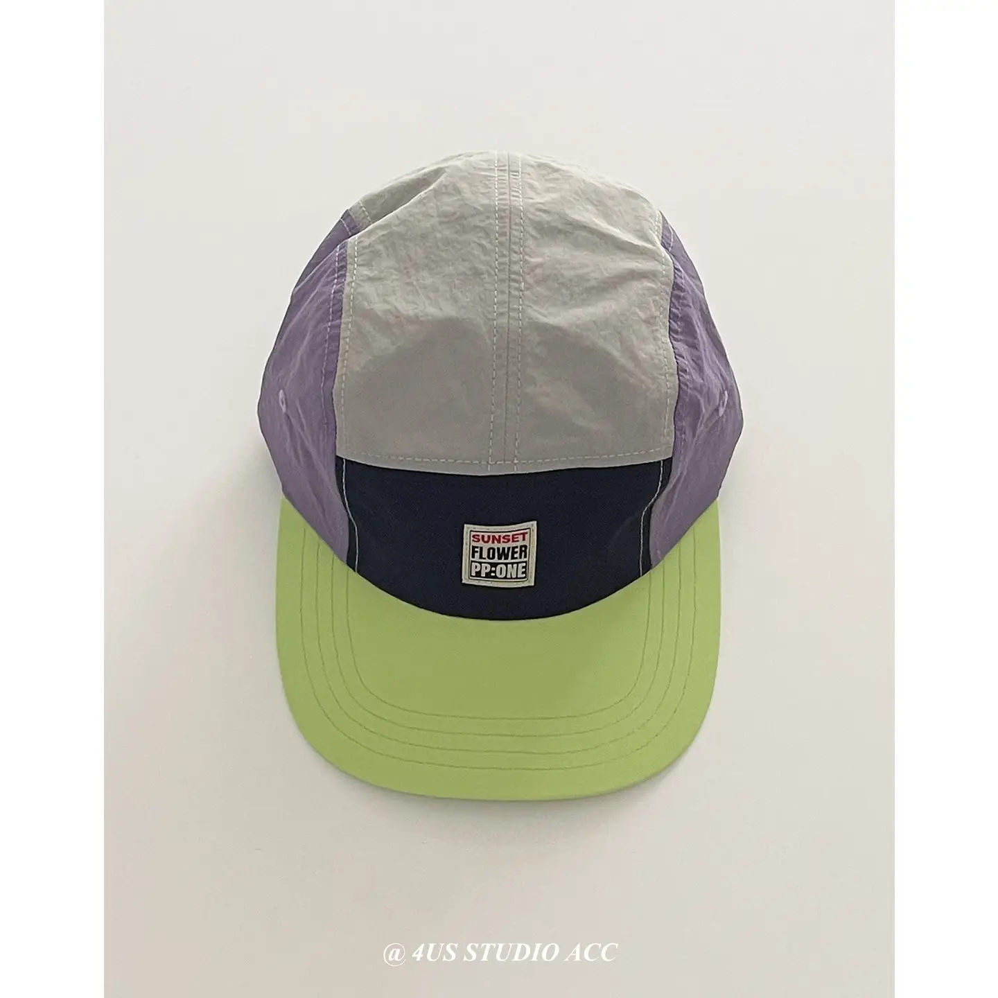 Japanese Style Retro Color Blocking Cap for Women